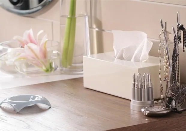 Folded high-quality paper napkin in elegant design