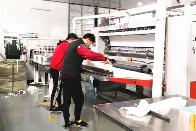 Overview of the facial tissue manufacturing process including machines and raw materials.