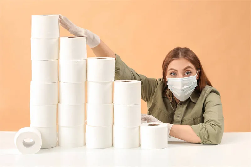 Soft and absorbent toilet tissue paper rolls for daily use