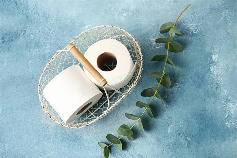 Close-up of a premium soft toilet paper roll on a white background.