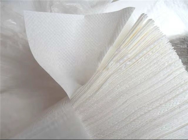 Embossed paper hand towel sheet texture