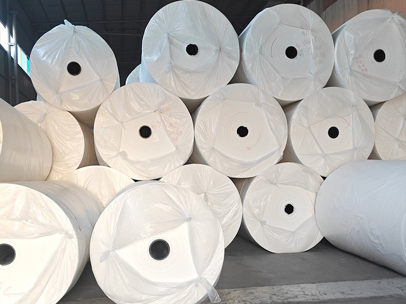 Climate-controlled warehouse storage of parent rolls