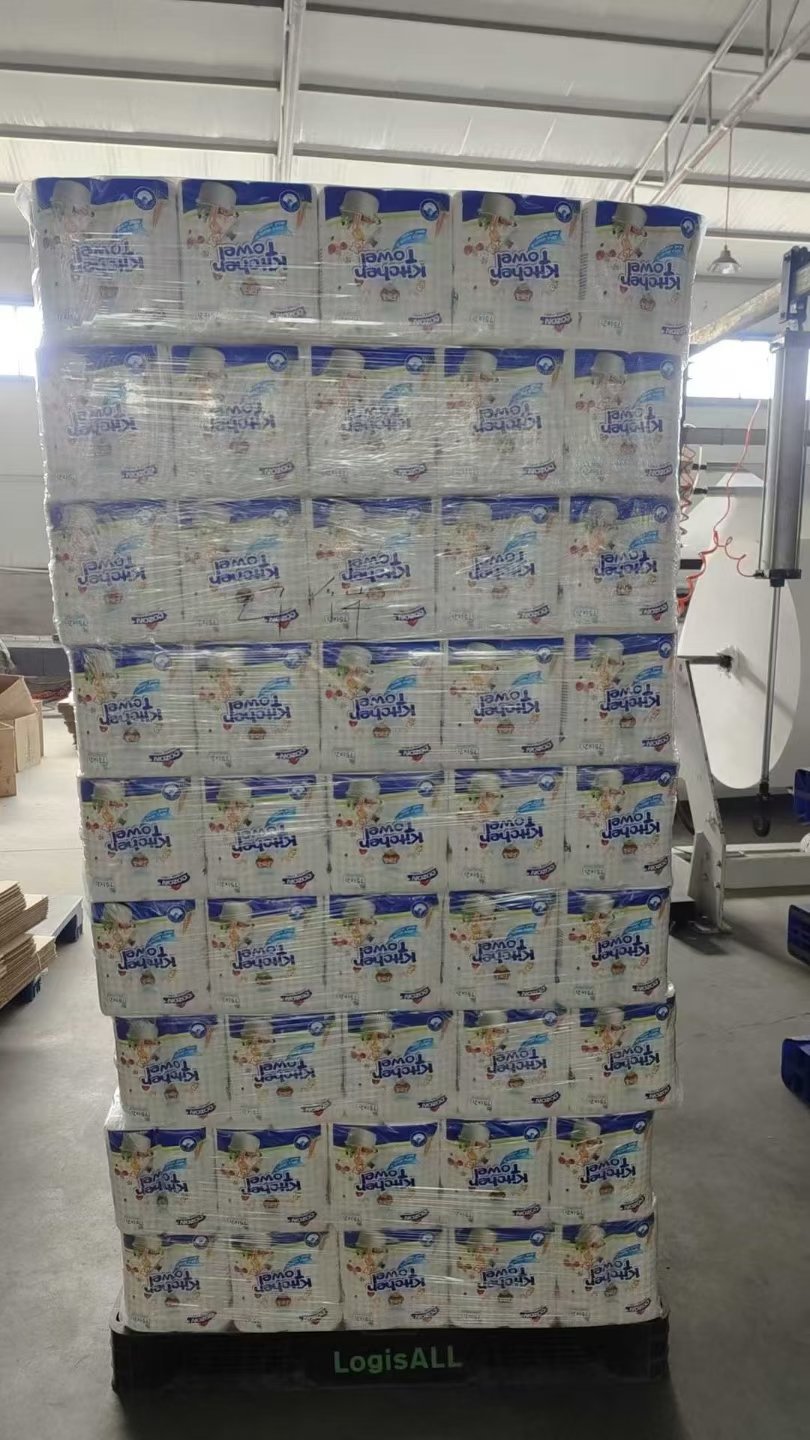 20GP/40HQ container loading of virgin wood pulp tissue paper for export from Top Source Paper