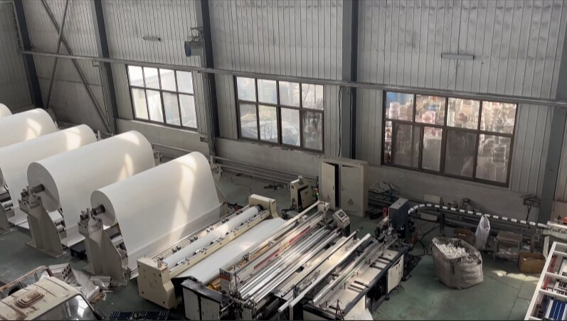 Tissue converting line where the daily completion count is recorded for OTIF early warning