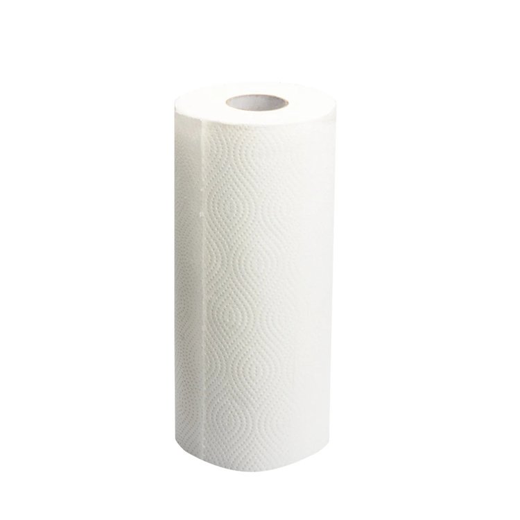 Custom-printed kitchen paper towel roll and wrapper
