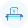 Minimalistic icon representing toilet paper for bathroom decor