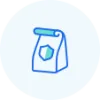 Icon representing eco-friendly toilet paper product